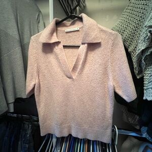 Abercrombie & Fitch Light Pink V-Neck Top